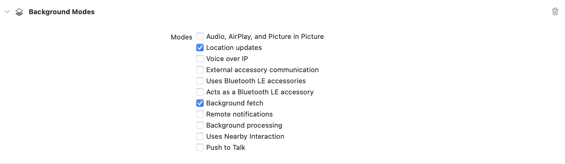 Location Capability iOS