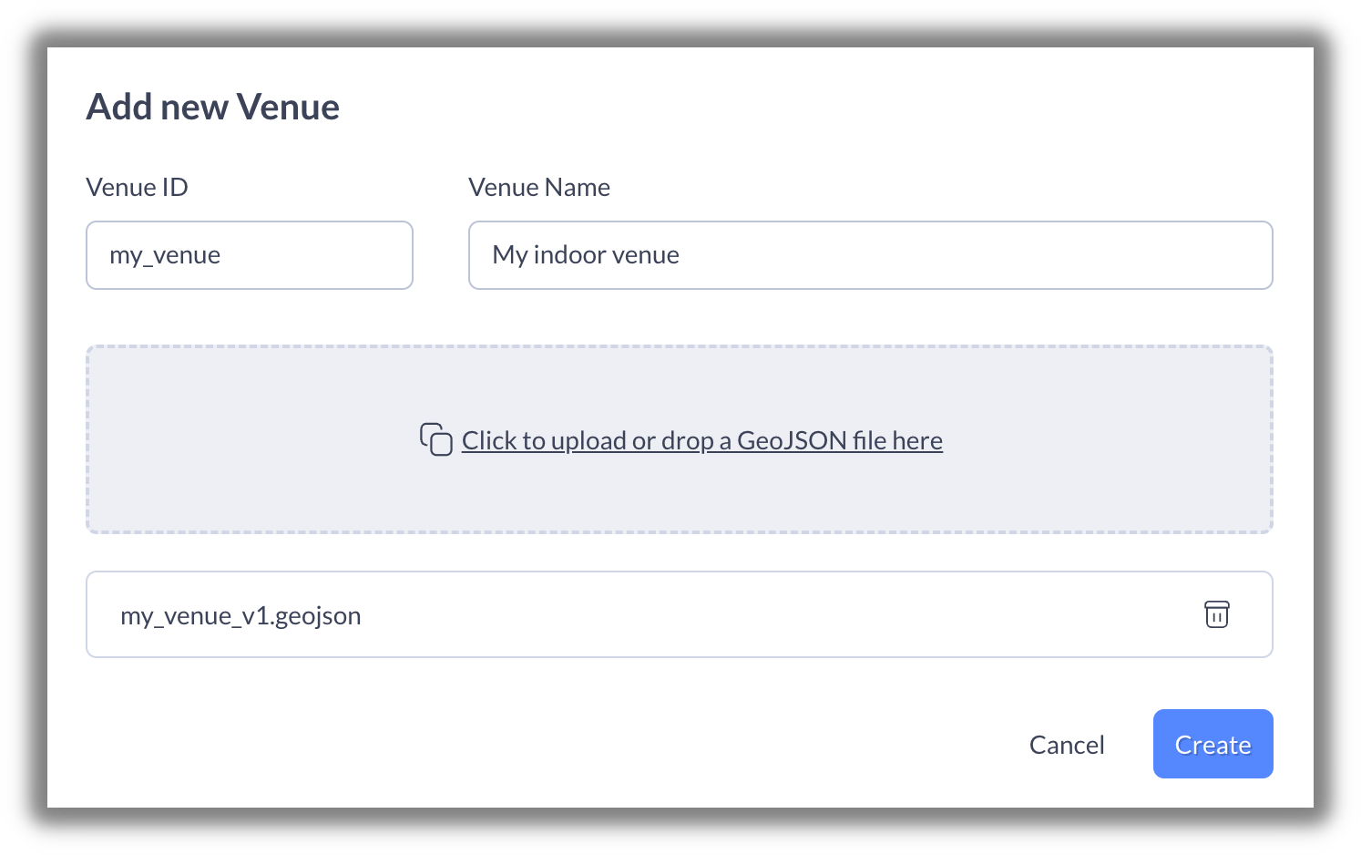 Woosmap Console - Create a venue