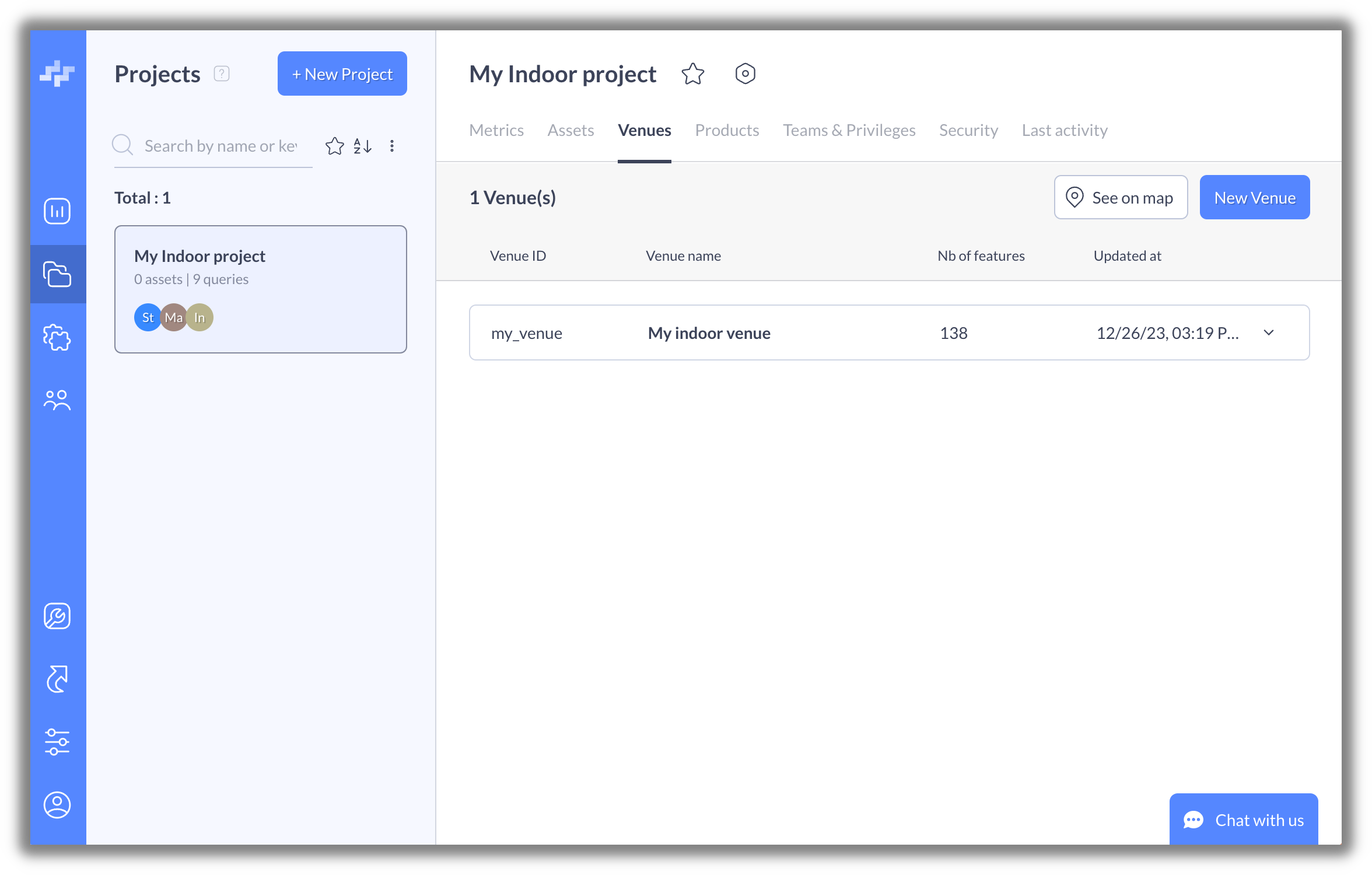 Woosmap Console - Venue view