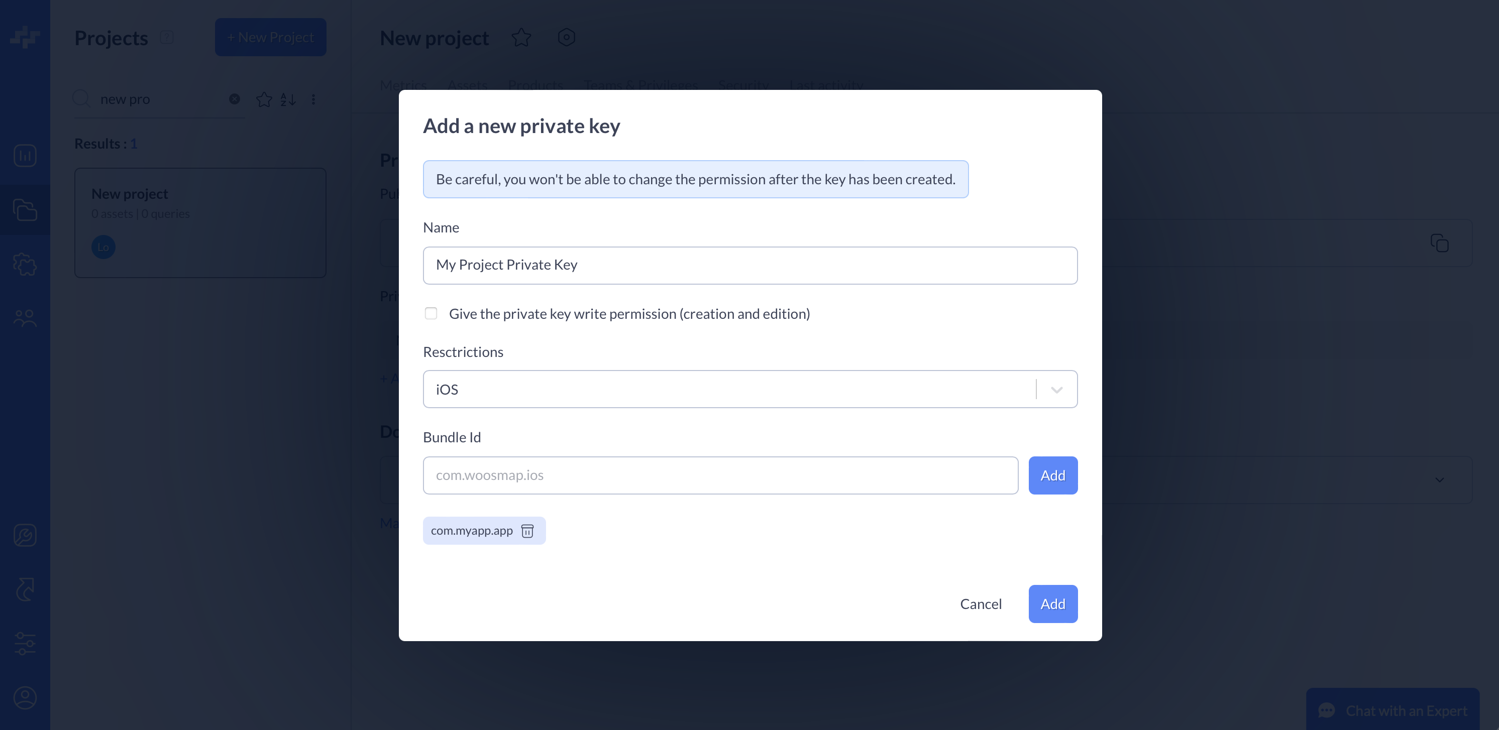 Add restriction for iOS integration